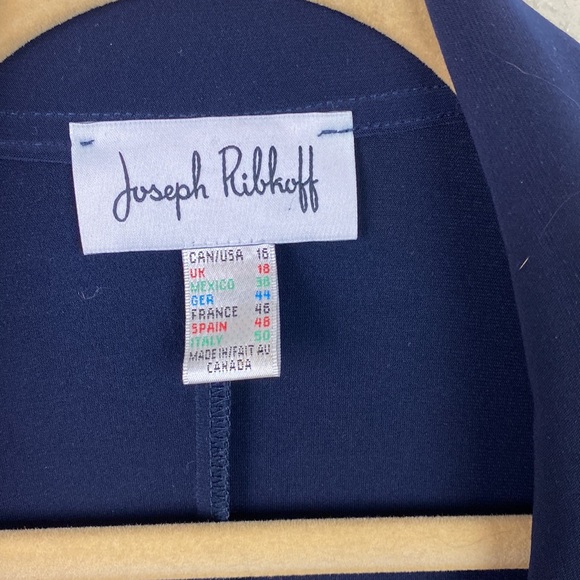 Joseph Ribkoff | Navy Collared Tunic Top  16 - Picture 7 of 10